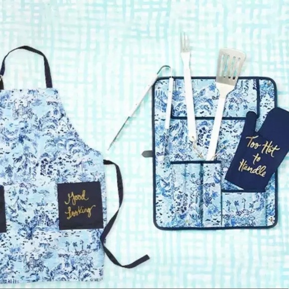 🌸SOLD🌸 Unisex Apron & Grilling Set NEW - Picture 5 of 7